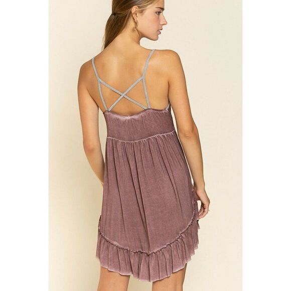 SALE! POL Boho Bohemian Dress Summer Spring Beach Coverup Cranberry Wine - Picture 3 of 6